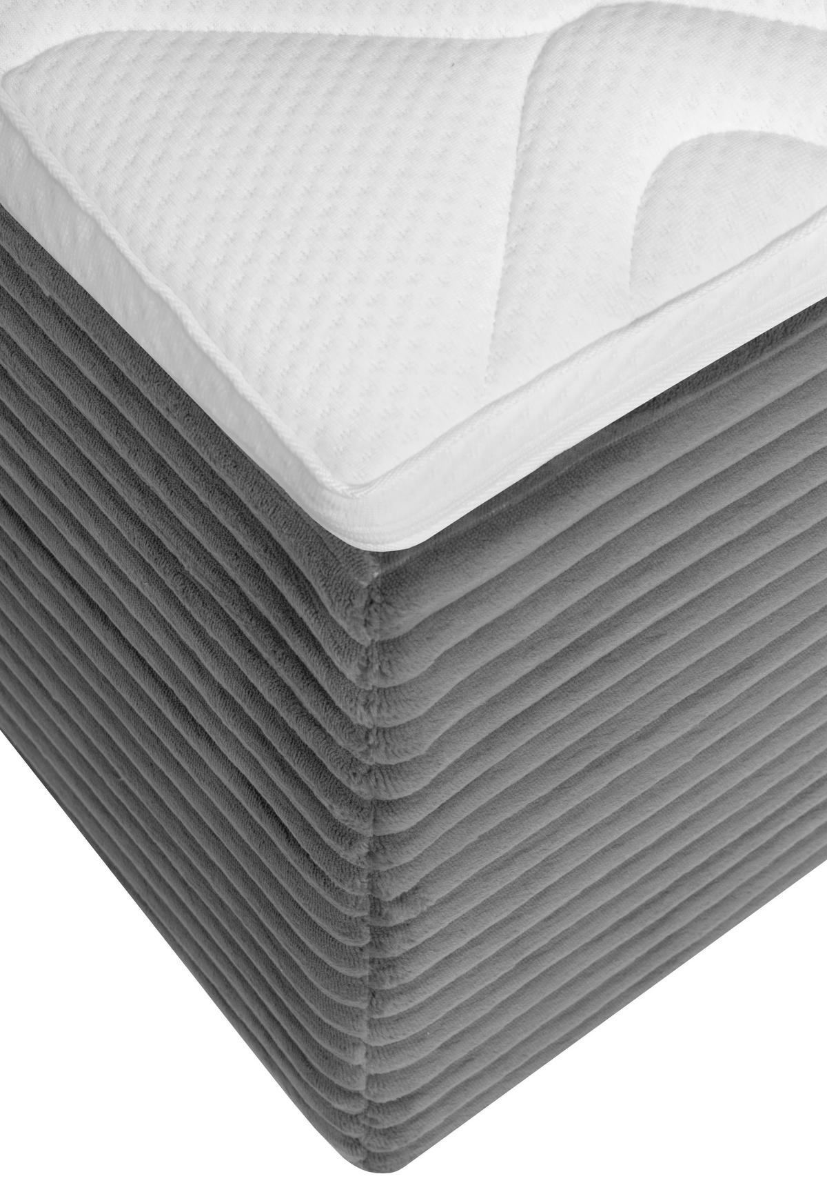 BOXBETT 140/200 cm  in Grau  - Schwarz/Grau, Trend, Kunststoff/Textil (140/200cm) - Boxxx