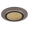 LED-DECKENLEUCHTE 35/5,5 cm   - Klar/Goldfarben, Design, Kunststoff/Metall (35/5,5cm) - Globo