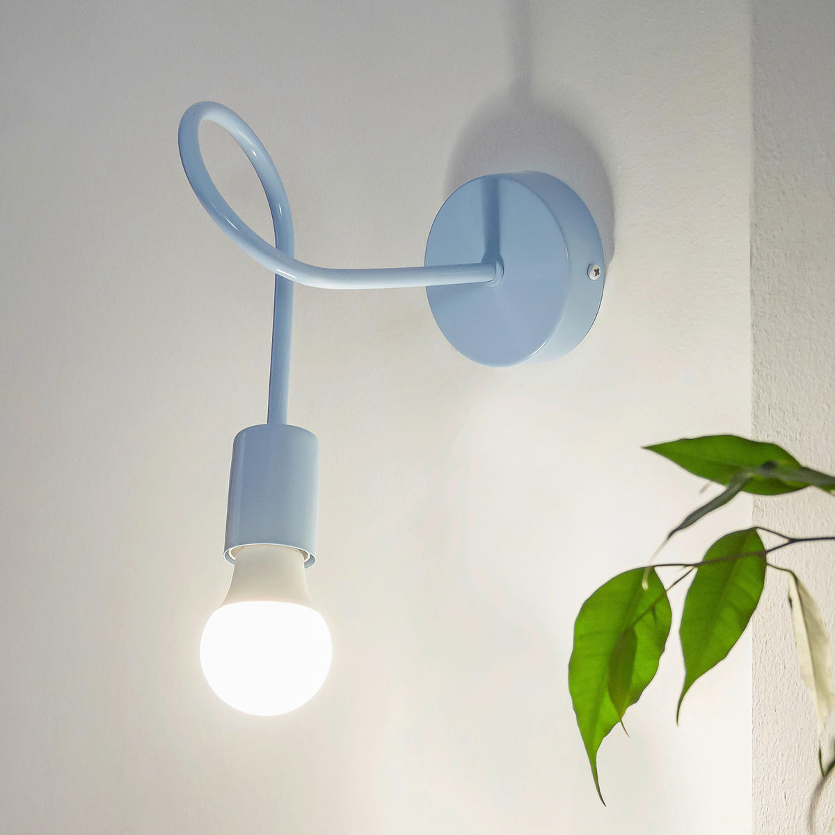 KINDERWANDLEUCHTE OXFORD  - Pastellblau, KONVENTIONELL, Metall (20/20/24cm)