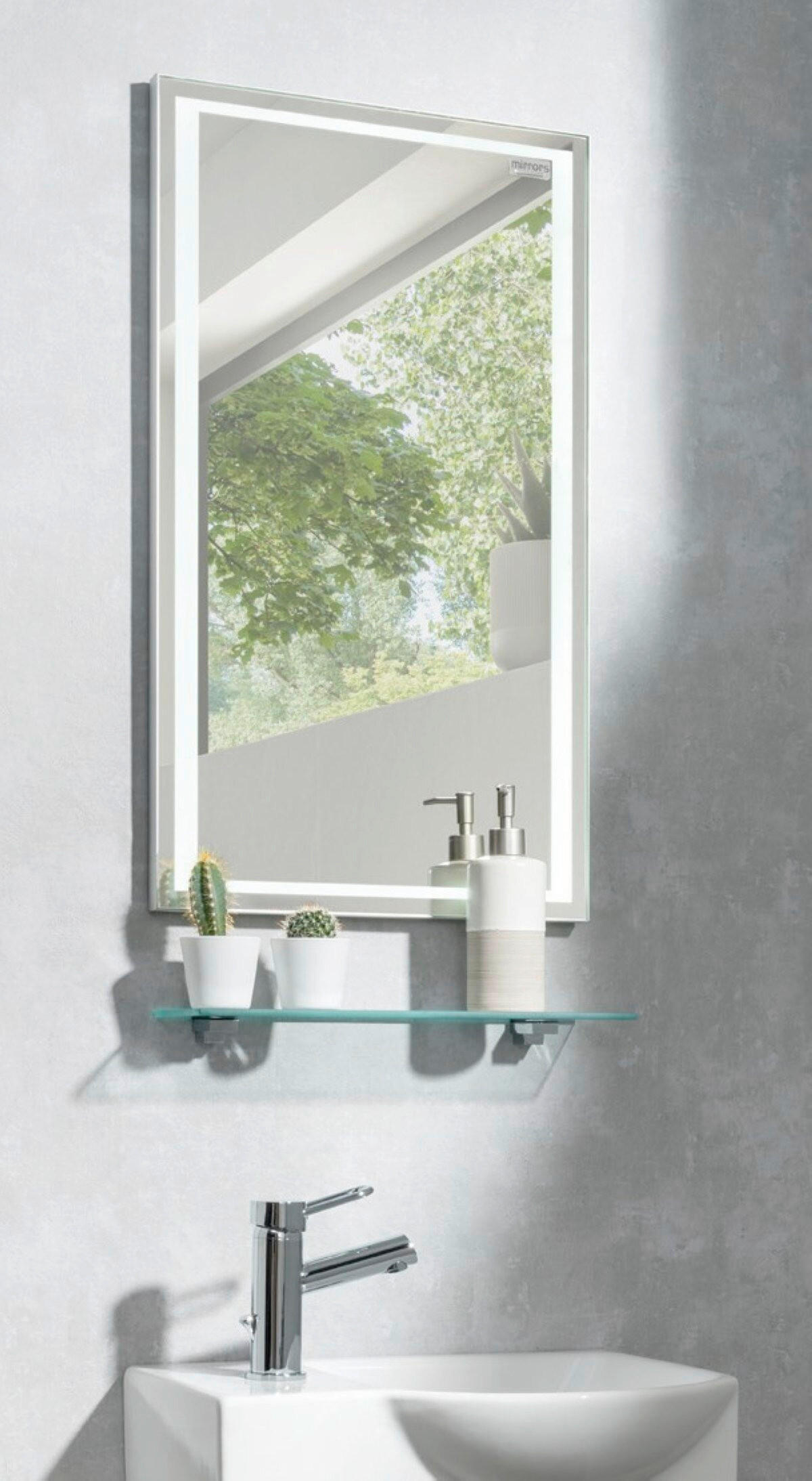 SPIEGEL 40,5/70,5/2,2 cm  - Silberfarben, Basics, Glas/Metall (40,5/70,5/2,2cm) - MID.YOU