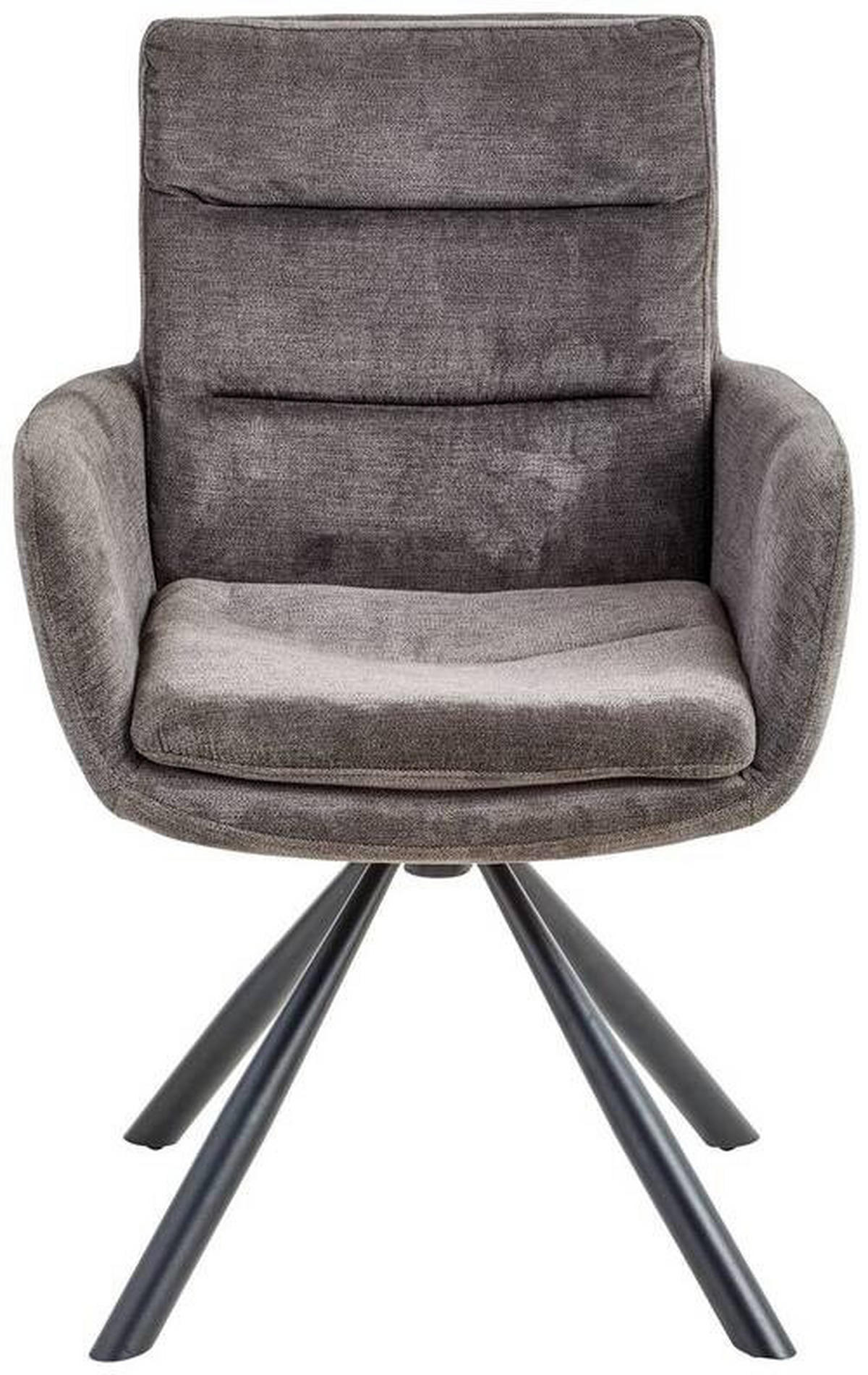 ARMLEHNSTUHL  in Eisen Webstoff  - Schwarz/Grau, Modern, Holz/Textil (67/92/60cm) - Livetastic