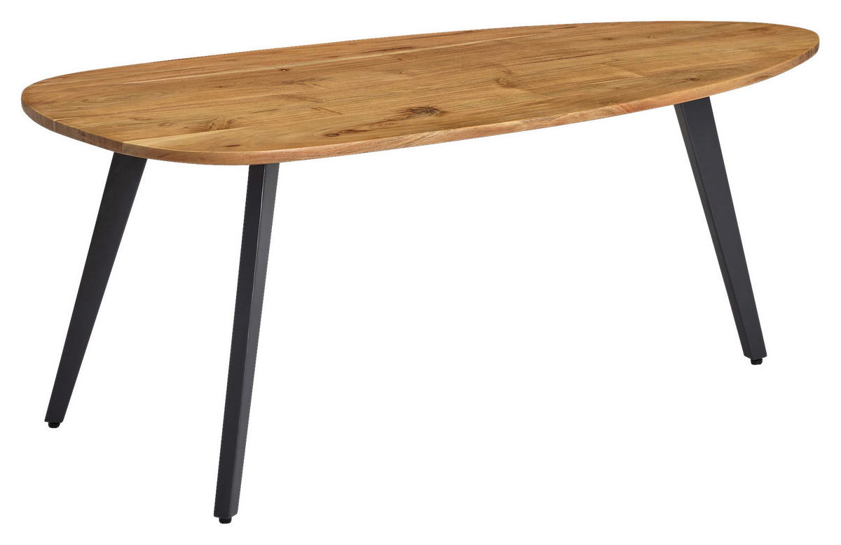 DOHÁNYZÓASZTAL fa 110/60/45 cm   - akácia színű/szürke, Modern, fa/fém (110/60/45cm) - MID.YOU