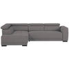 ECKSOFA Anthrazit Struktur  - Anthrazit/Schwarz, Design, Kunststoff/Textil (205/284cm) - Xora