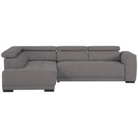 ECKSOFA in Struktur Anthrazit  - Anthrazit/Schwarz, Design, Kunststoff/Textil (205/284cm) - MID.YOU