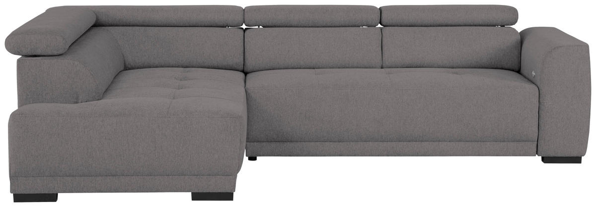 ECKSOFA in Struktur Anthrazit  - Anthrazit/Schwarz, Design, Kunststoff/Textil (205/284cm) - MID.YOU