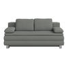BOXSPRINGSOFA in Flachgewebe Grün  - Silberfarben/Grün, Design, Textil/Metall (202/96/105cm) - MID.YOU