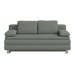 BOXSPRINGSOFA Flachgewebe Grün  - Silberfarben/Grün, Design, Textil/Metall (202/96/105cm) - Carryhome