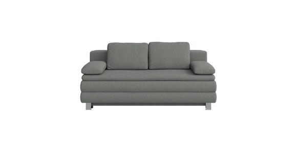 BOXSPRINGSOFA in Flachgewebe Grün  - Silberfarben/Grün, Design, Textil/Metall (202/96/105cm) - Carryhome