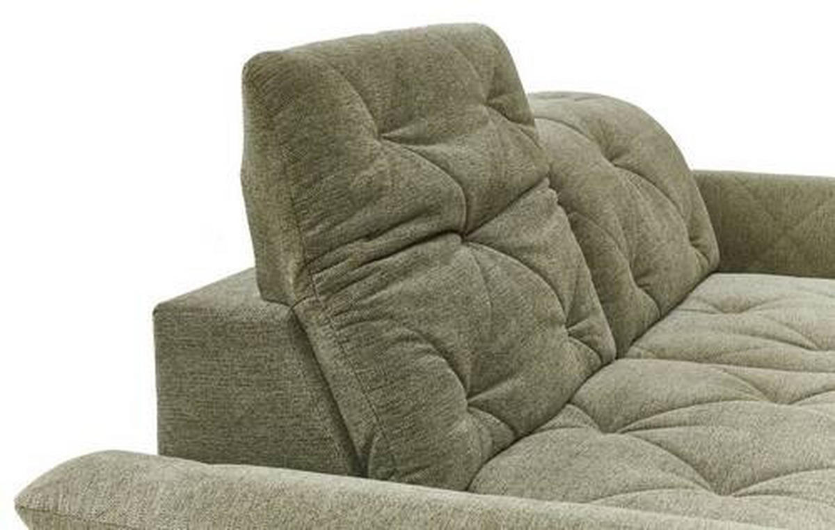 ECKSOFA in Webstoff Grün  - Schwarz/Grün, Design, Textil/Metall (173/244cm) - Moderano