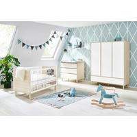 BABYZIMMER FLOW  - Eschefarben/Weiß, Design, Holzwerkstoff - Pinolino
