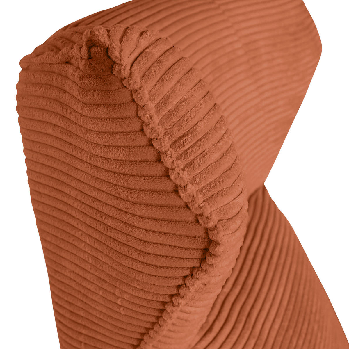 OHRENSESSEL in Cord Rostfarben  - Rostfarben/Schwarz, Konventionell, Textil/Metall (83/110/92cm) - MID.YOU