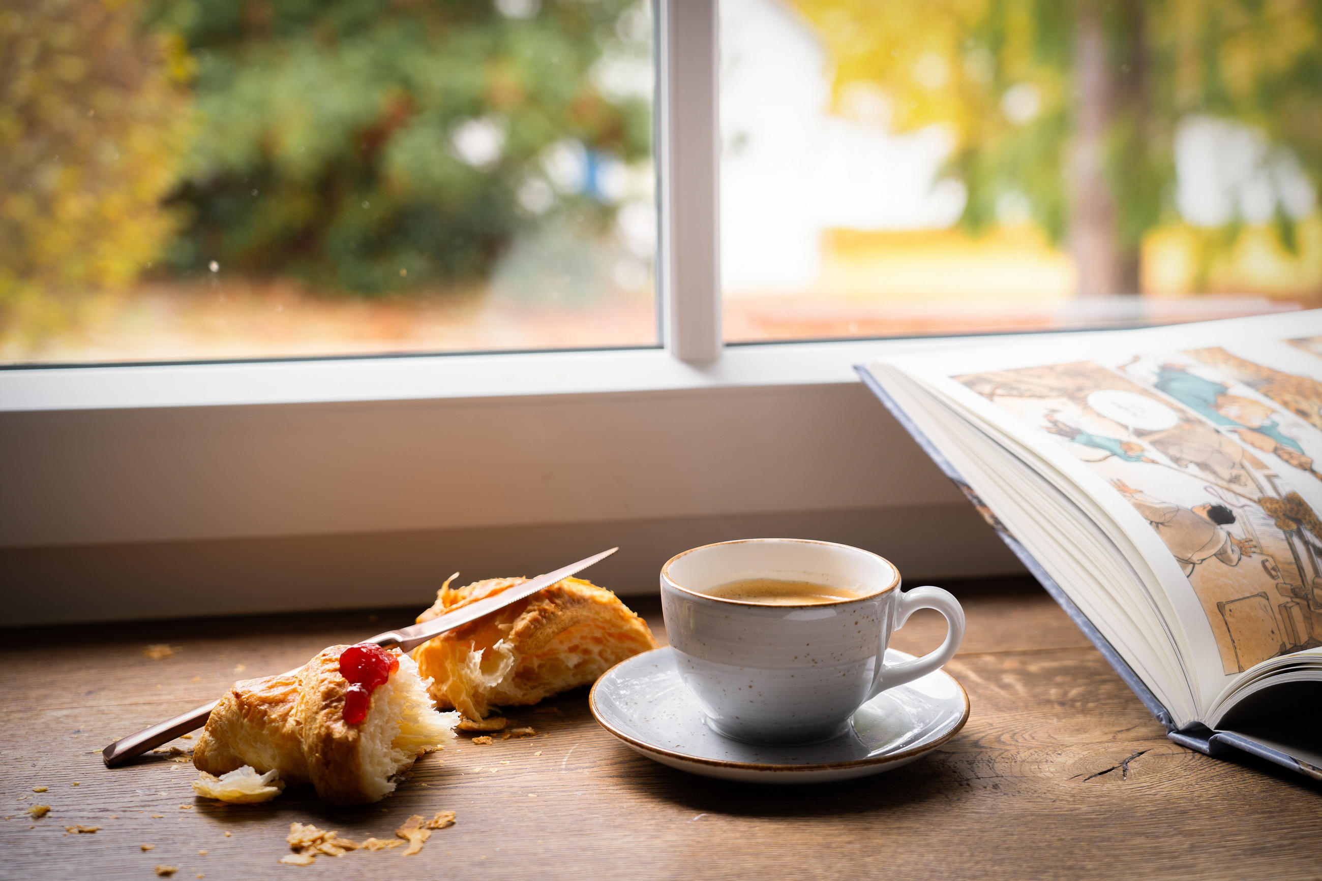 KAFFEKOPP MED FAT Vintage Nature    - vit/ljusgrå, Basics, keramik - Creatable
