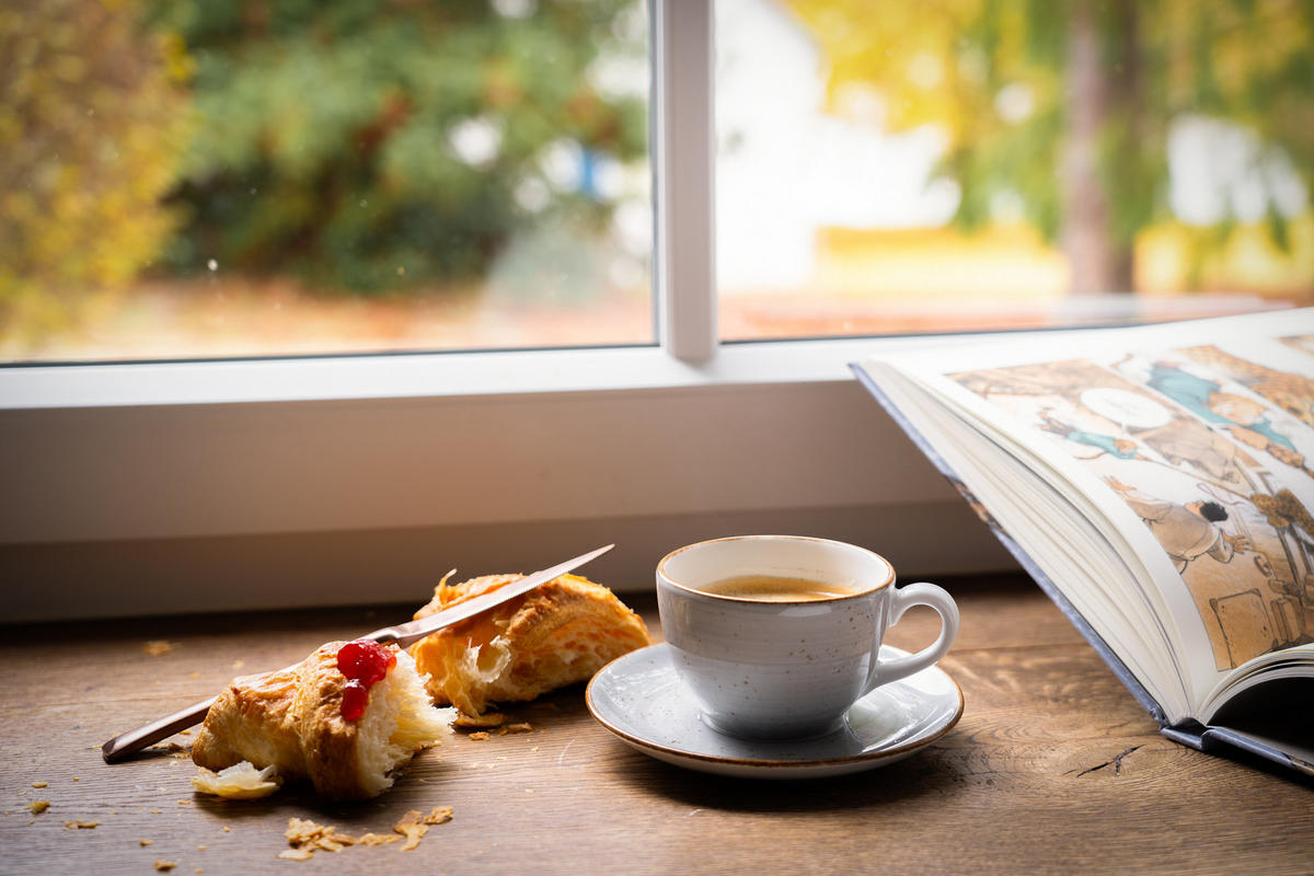 KAFFEETASSE MIT UNTERTASSE Vintage Nature    - Hellgrau/Weiß, Basics, Keramik - Creatable