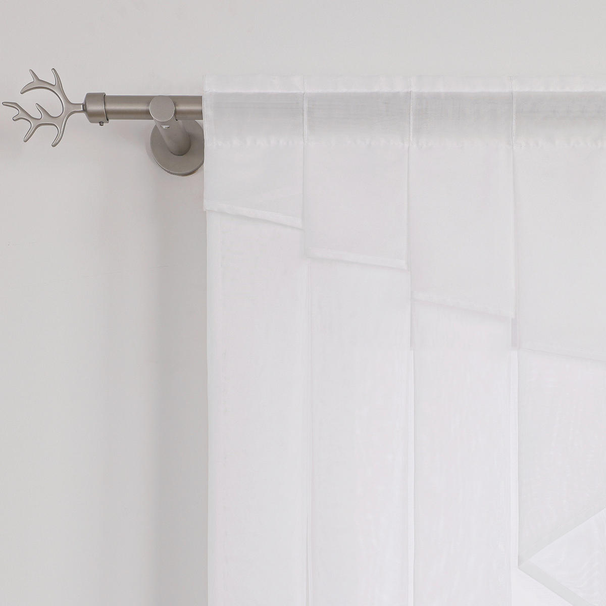 KURZGARDINE   80/80 cm   - Weiß, Basics, Textil (80/80cm) - Joyswahl