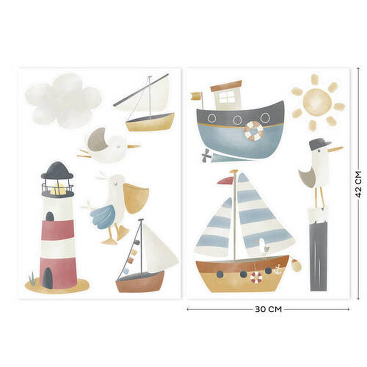 DEKOSTICKER   30/42 cm   - Multicolor, Basics, Kunststoff (30/42cm)