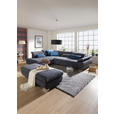 ECKSOFA Türkis, Petrol Chenille  - Türkis/Chromfarben, Design, Textil (313/242cm) - Xora