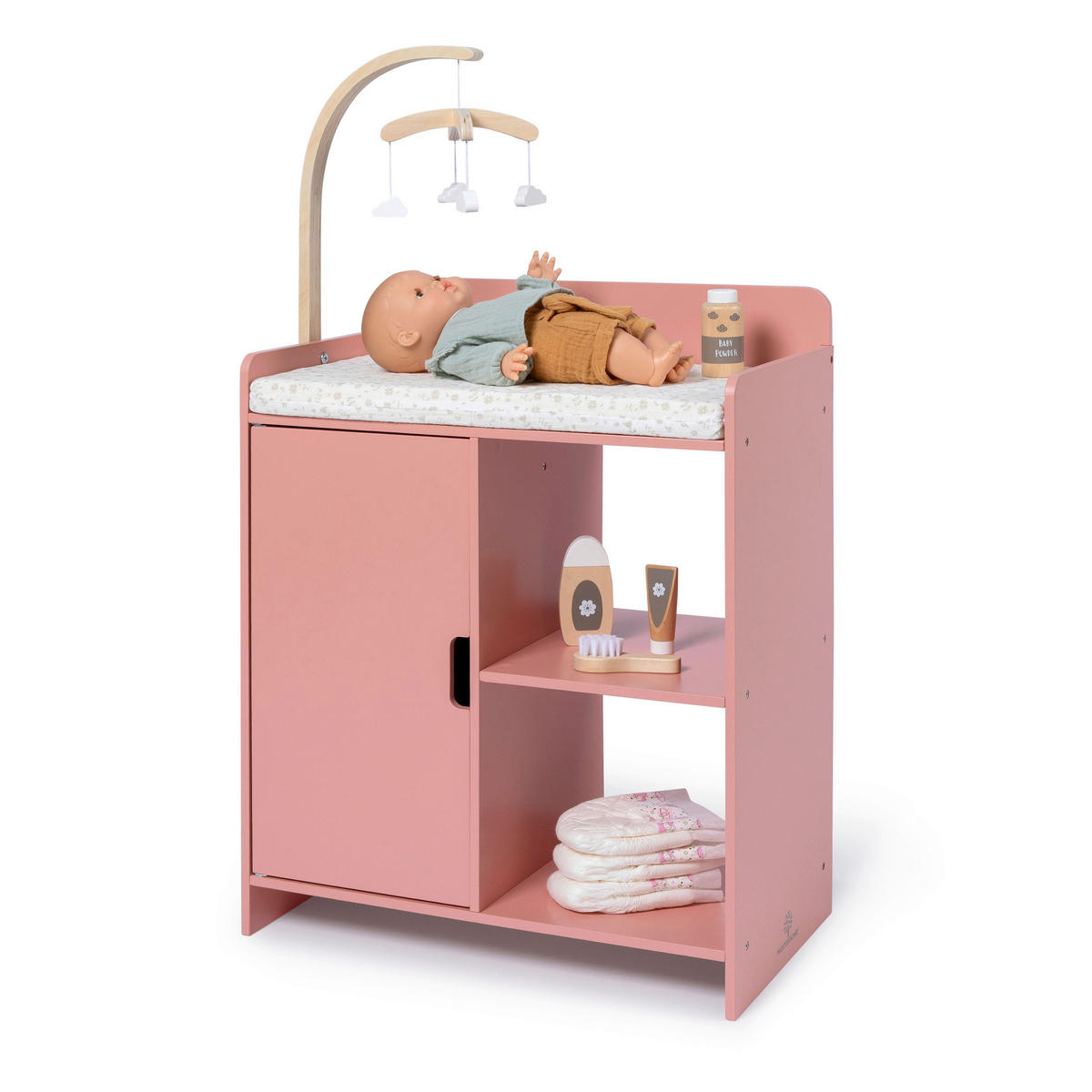 PUPPENWICKELKOMMODE ROBINIA  - Altrosa, Basics, Holz (50,3/27,5/85,3cm) - MUSTERKIND