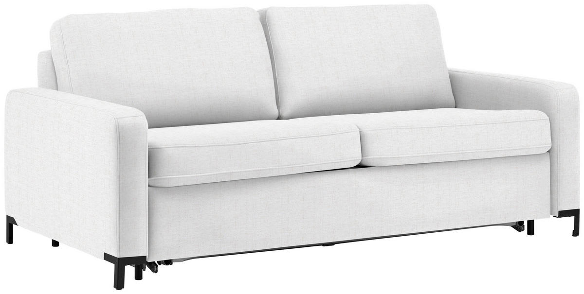 SCHLAFSOFA in Textil Creme  - Creme/Schwarz, Konventionell, Textil/Metall (187/84/97cm) - Welnova