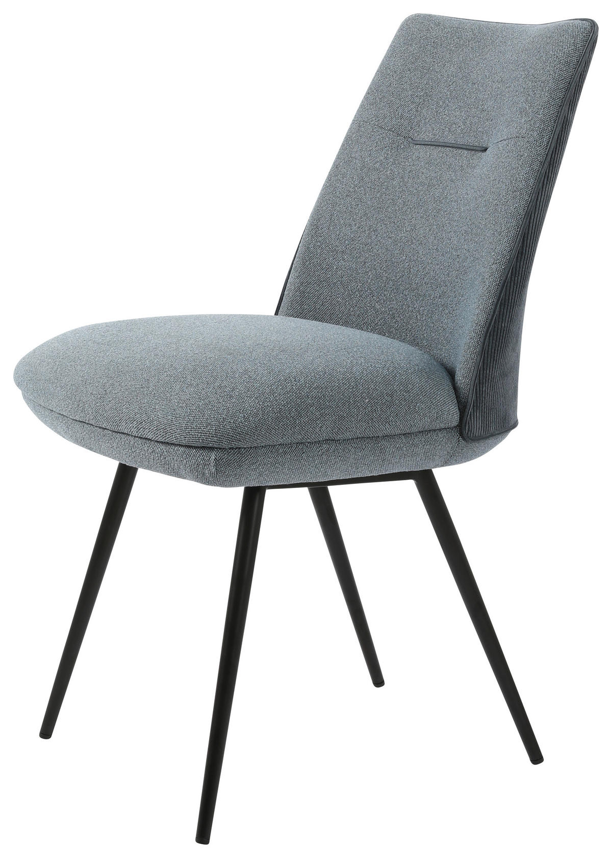 STOL, kovina, tekstil modra  - modra/črna, Design, kovina/tekstil (48/86/62cm) - Carryhome