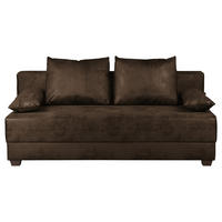 ROZKLADACIA POHOVKA, textil, tmavohnedá - tmavohnedá, Design, drevo/textil (202/85/110cm) - MID.YOU