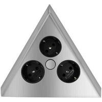 STECKDOSENELEMENT - Edelstahlfarben, Basics, Metall (20/15,5/12cm) - HKT