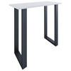 BARTISCH in Metall, Holzwerkstoff 110/102/50 cm   - Schwarz/Weiß, KONVENTIONELL, Holzwerkstoff/Metall (110/102/50cm)