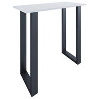 BARTISCH in Metall, Holzwerkstoff 110/102/50 cm   - Schwarz/Weiß, KONVENTIONELL, Holzwerkstoff/Metall (110/102/50cm)