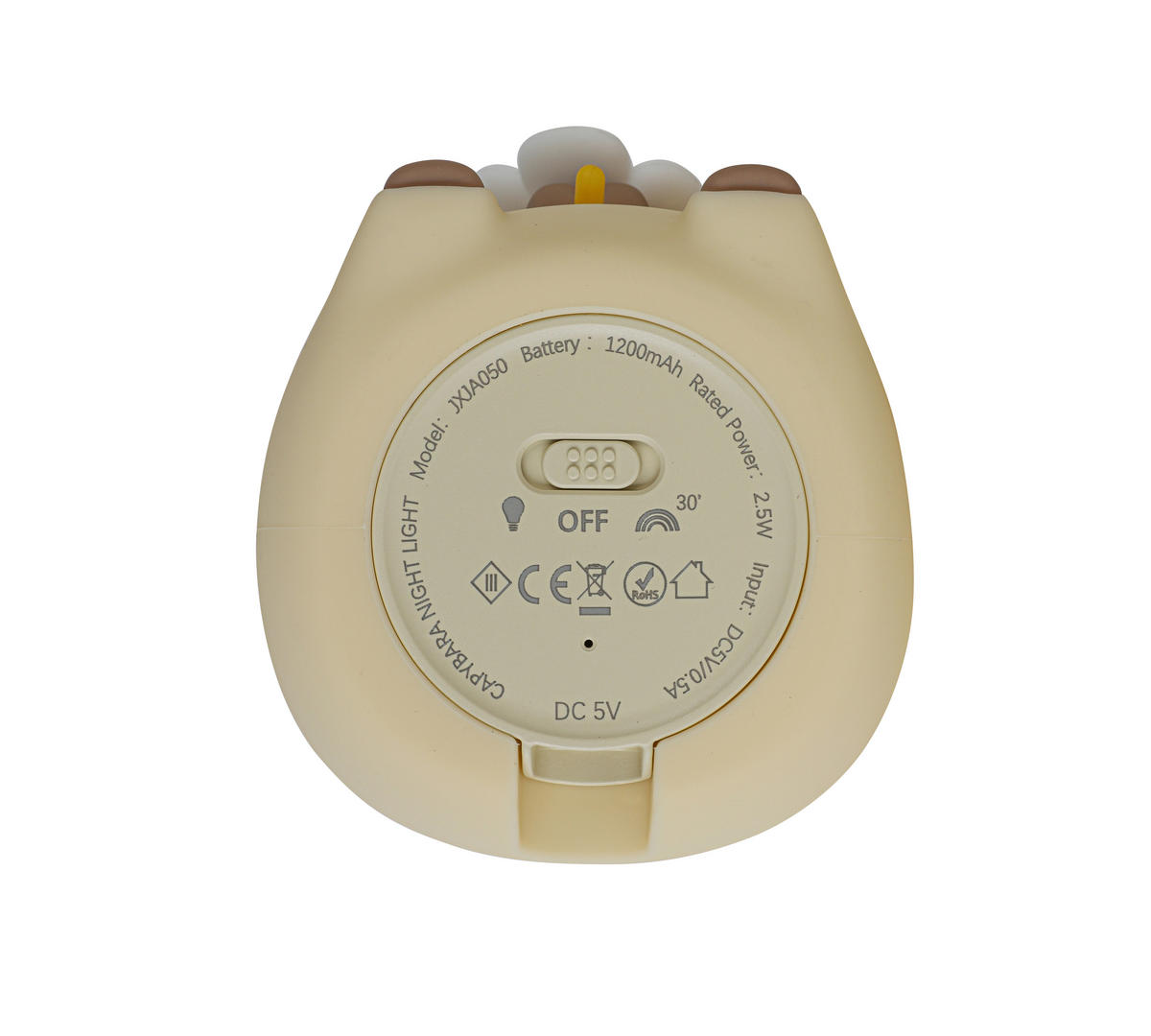 NACHTLICHT Capybara 9,2/11,1/9,1 cm   - Creme, Trend, Kunststoff (9,2/11,1/9,1cm) - Novel