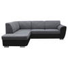 ECKSOFA Schwarz, Grau Velours  - Silberfarben/Schwarz, Design, Kunststoff/Textil (196/255cm) - MID.YOU