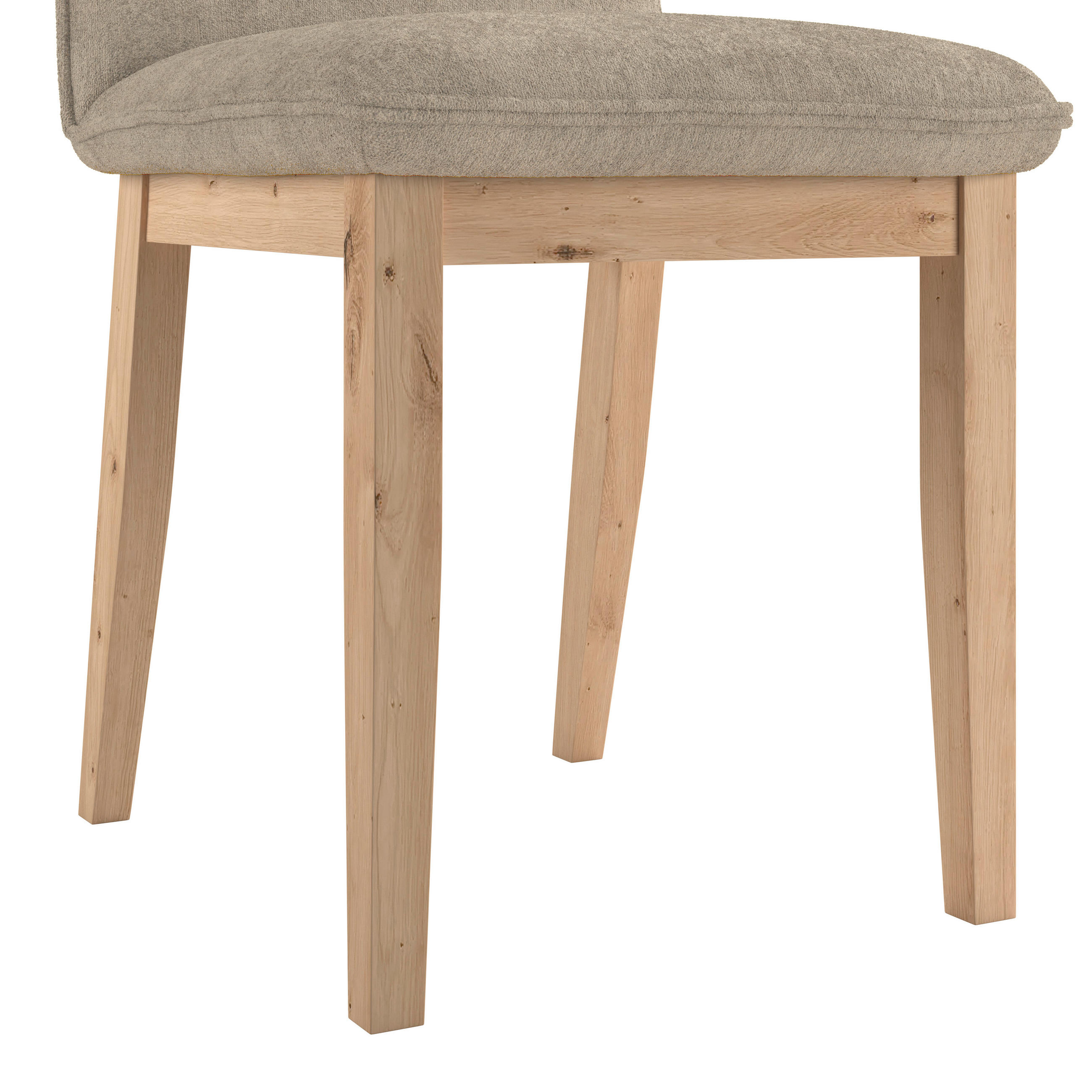 STUHL Webstoff Beige Eiche vollmassiv  - Eichefarben/Beige, KONVENTIONELL, Holz/Textil (47/91/44cm) - James Wood