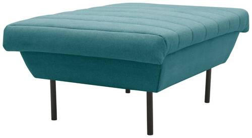 HOCKER in Textil Petrol  - Petrol/Schwarz, Design, Textil/Metall (70/45/70cm) - LOOKS by W.Joop