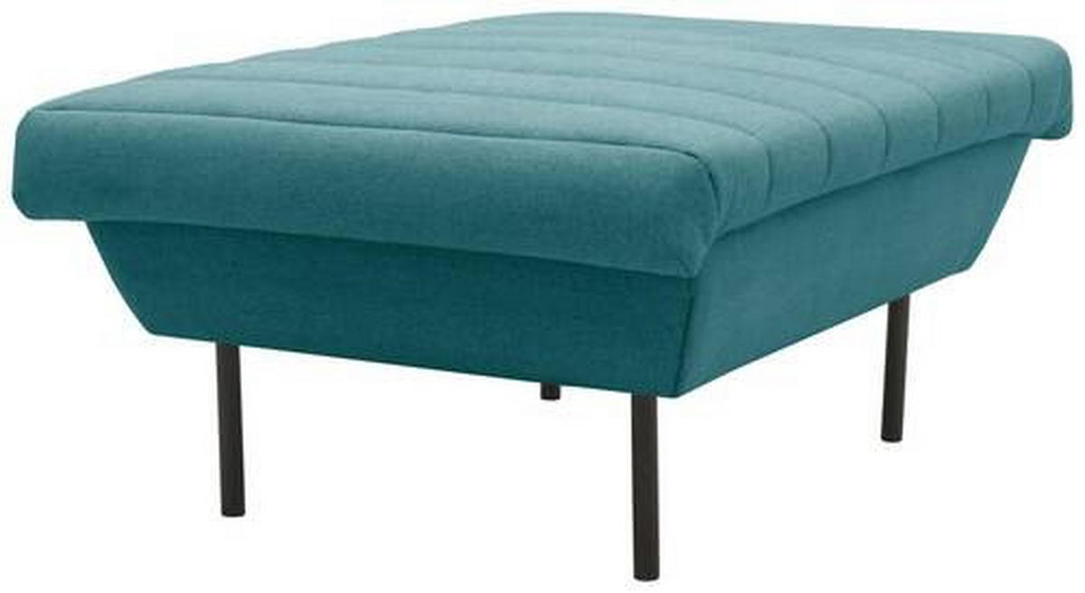 HOCKER Petrol  - Petrol/Schwarz, Design, Textil/Metall (70/45/70cm) - LOOKS by W.Joop