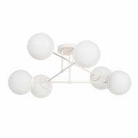 DECKENLEUCHTE    76/76/31 cm  - Creme/Weiß, KONVENTIONELL, Glas/Metall (76/76/31cm)