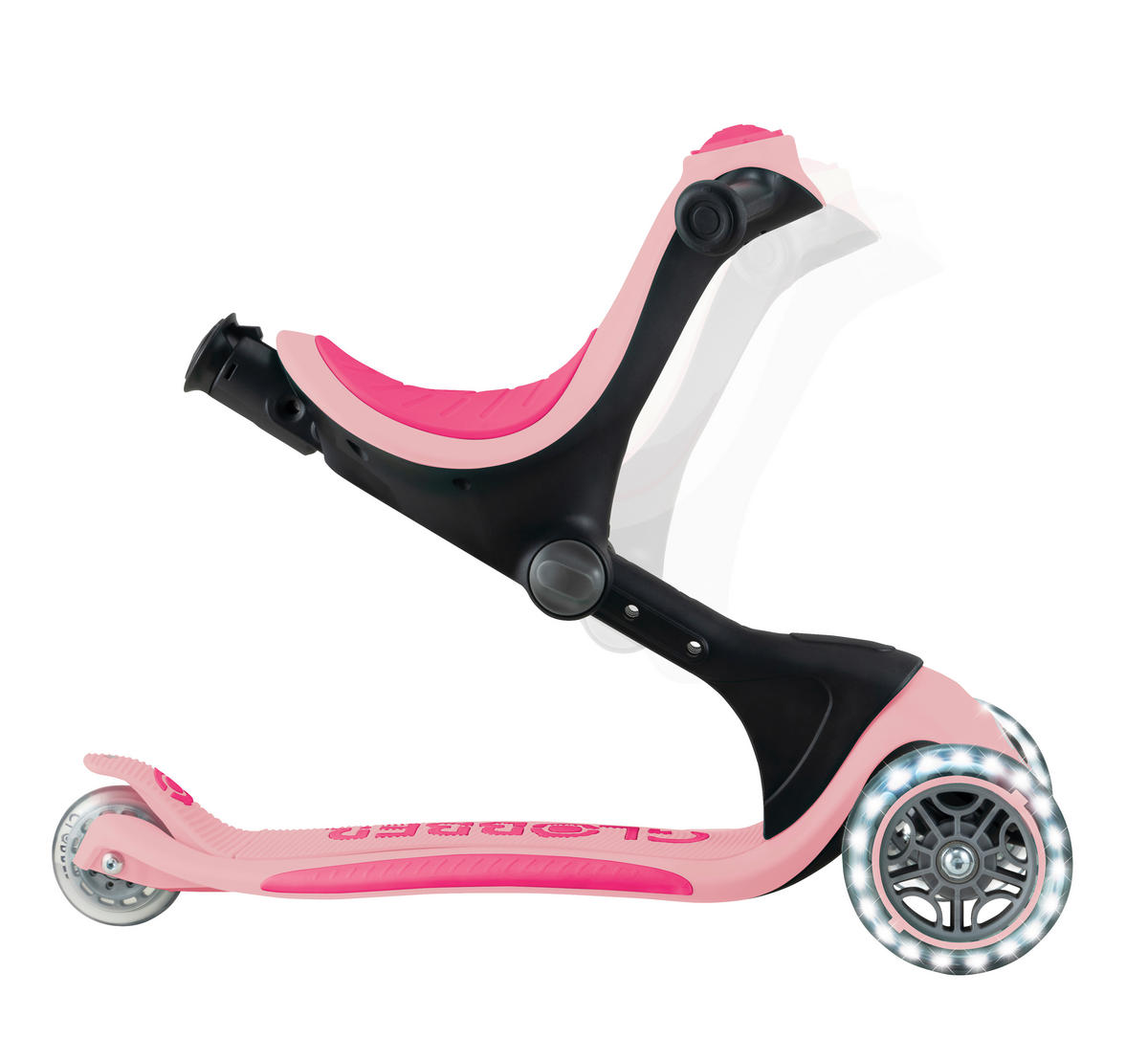 LAUFRAD GO-UP DELUXE LIGHTS  - Rosa, Basics, Kunststoff/Metall (64/22/98,5cm) - GLOBBER