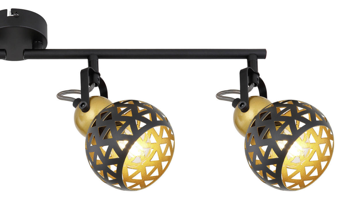 STRAHLER 60/10/17,5 cm   - Goldfarben/Schwarz, Basics, Metall (60/10/17,5cm) - Globo