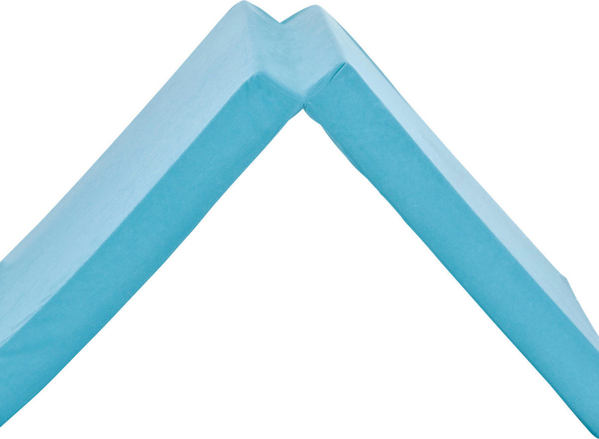Faltmatratze Basic 189x65 cm Höhe ca.: 8 cm, H2 = mittel,  - Hellblau, KONVENTIONELL, Textil (189/65/8cm)