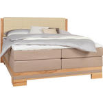 BOXSPRINGBETT 180/200 cm  in Buchefarben, Beige  - Beige/Buchefarben, Natur, Holz/Textil (180/200cm) - Linea Natura