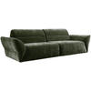 BIGSOFA in Chenille Olivgrün  - Schwarz/Olivgrün, Konventionell, Kunststoff/Textil (300/91/116cm) - Sit & More