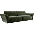 BIGSOFA Chenille Olivgrün  - Schwarz/Olivgrün, KONVENTIONELL, Kunststoff/Textil (300/91/116cm) - Cantus