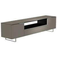 LOWBOARD Grau, Alufarben  210/51/45 cm  - Alufarben/Grau, Design, Glas/Holzwerkstoff (210/51/45cm) - Moderano