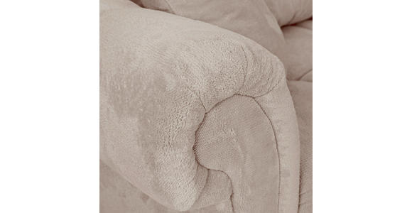 ECKSOFA  in Plüsch Beige  288/190 cm  - Dunkelbraun/Beige, KONVENTIONELL, Holz/Textil (288/190cm) - Carryhome