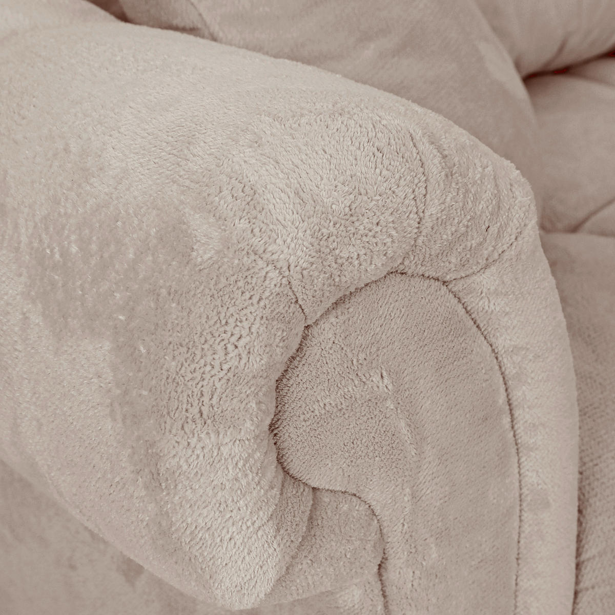 ECKSOFA Beige Plüsch  - Dunkelbraun/Beige, KONVENTIONELL, Holz/Textil (288/190cm) - Carryhome