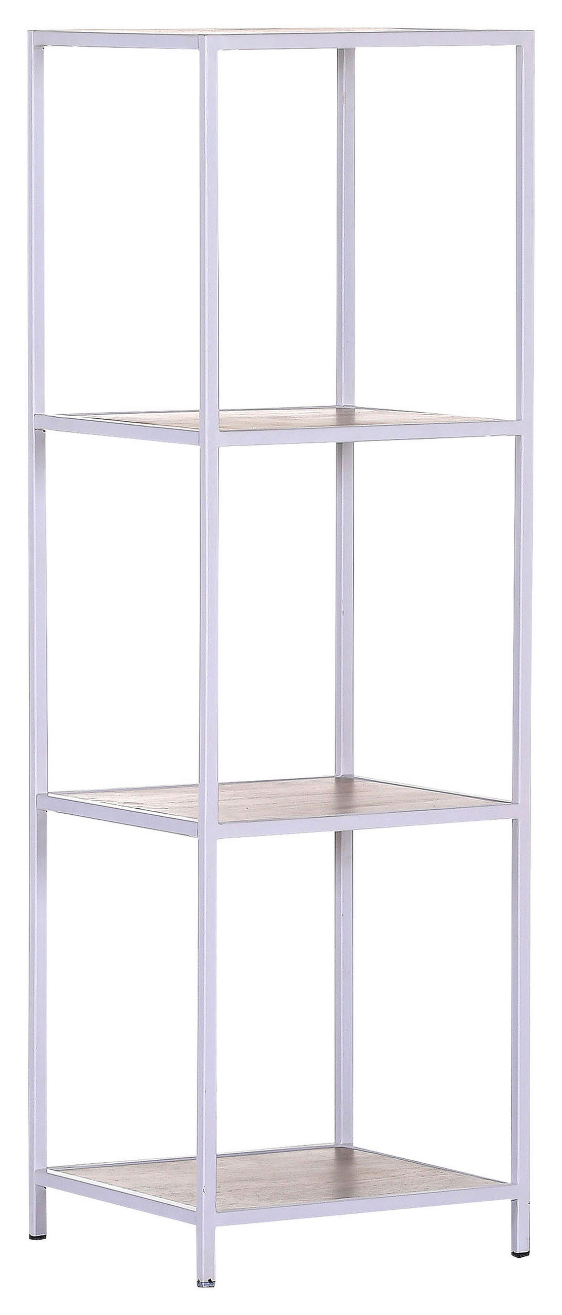 REGAL Mangoholz massiv Weiß  - Weiß, Trend, Holz/Metall (77/150/35cm) - Livetastic