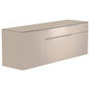 LOWBOARD  in 160/65/45 cm  - Sandfarben/Alufarben, Design, Glas/Holzwerkstoff (160/65/45cm) - Moderano