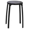 BADHOCKER Metall, Kunststoff  - Schwarz, Basics, Kunststoff/Metall (30/46,5cm)
