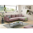 ECKSOFA  in Feincord Altrosa  284/178 cm  - Schwarz/Altrosa, KONVENTIONELL, Textil/Metall (284/178cm) - Hom`in