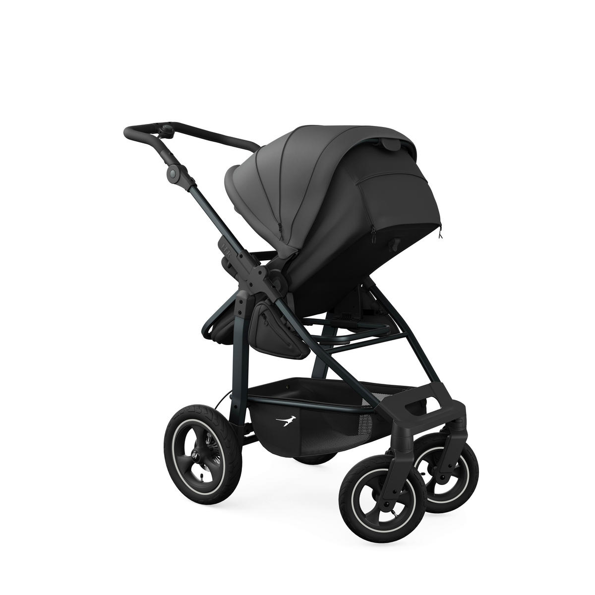 KOMBIKINDERWAGEN mono4 2-in-1 Kombikinderwagen  - Dunkelgrau/Schwarz, Basics, Textil/Metall (57/111/108cm) - TFK
