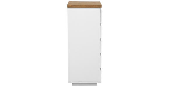 KOMMODE , 60/102/41,5 cm, 5 Schublade(n)  - Eichefarben/Weiß, KONVENTIONELL, Holz/Holzwerkstoff (60/102/41,5cm) - Novel