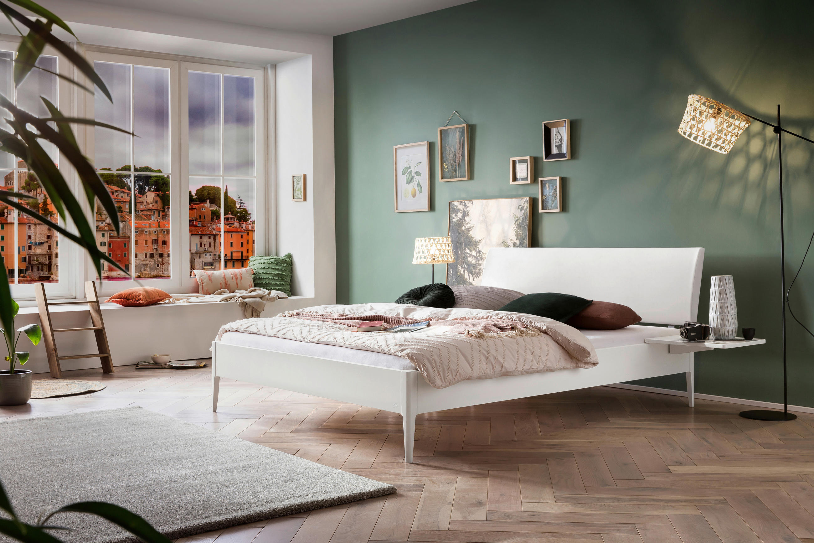 BETT 160/200 cm  in Weiß  - Weiß, KONVENTIONELL, Holz (160/200cm) - Hasena