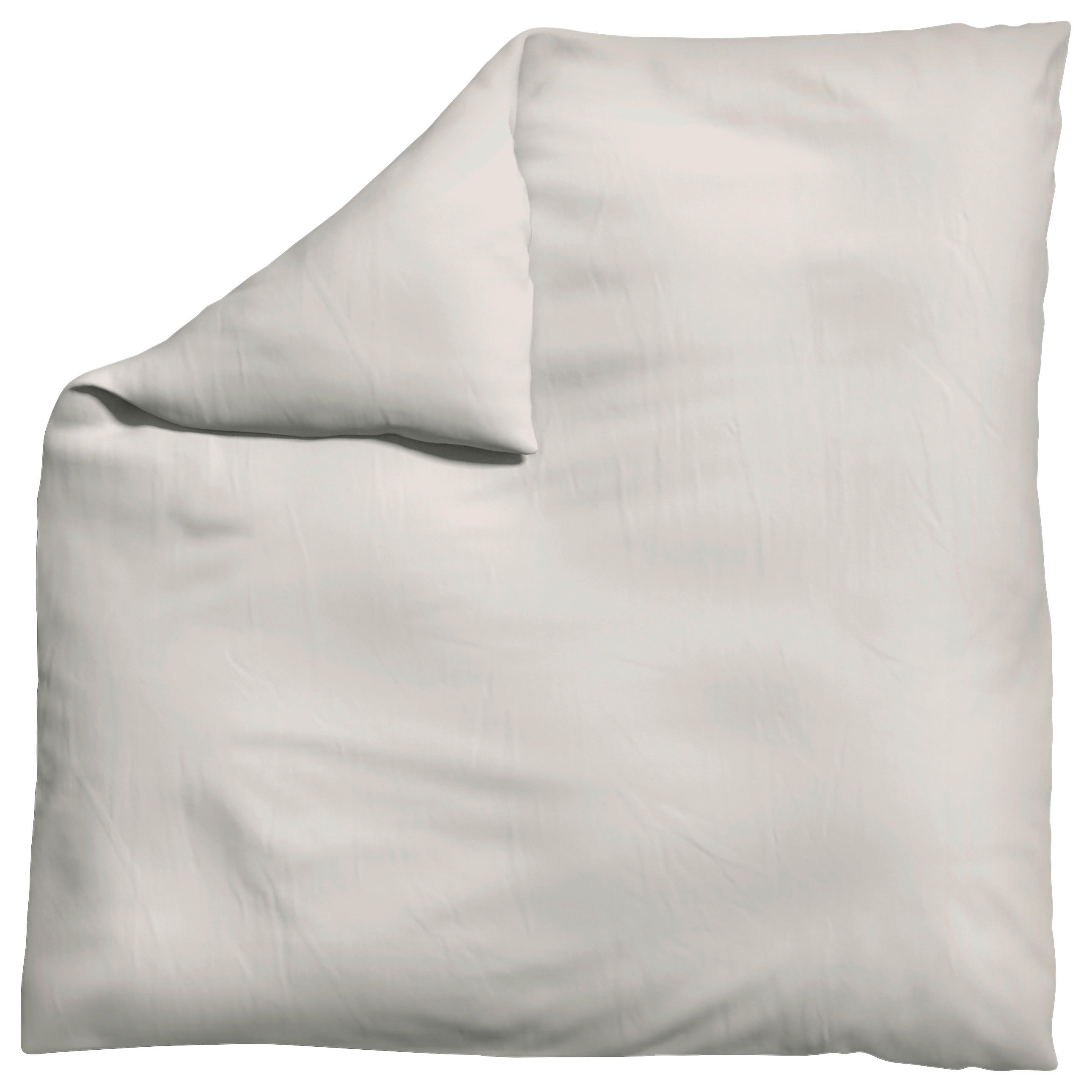 Schlafgut Bettdeckenbezug Woven Satin Beige 200x200 cm